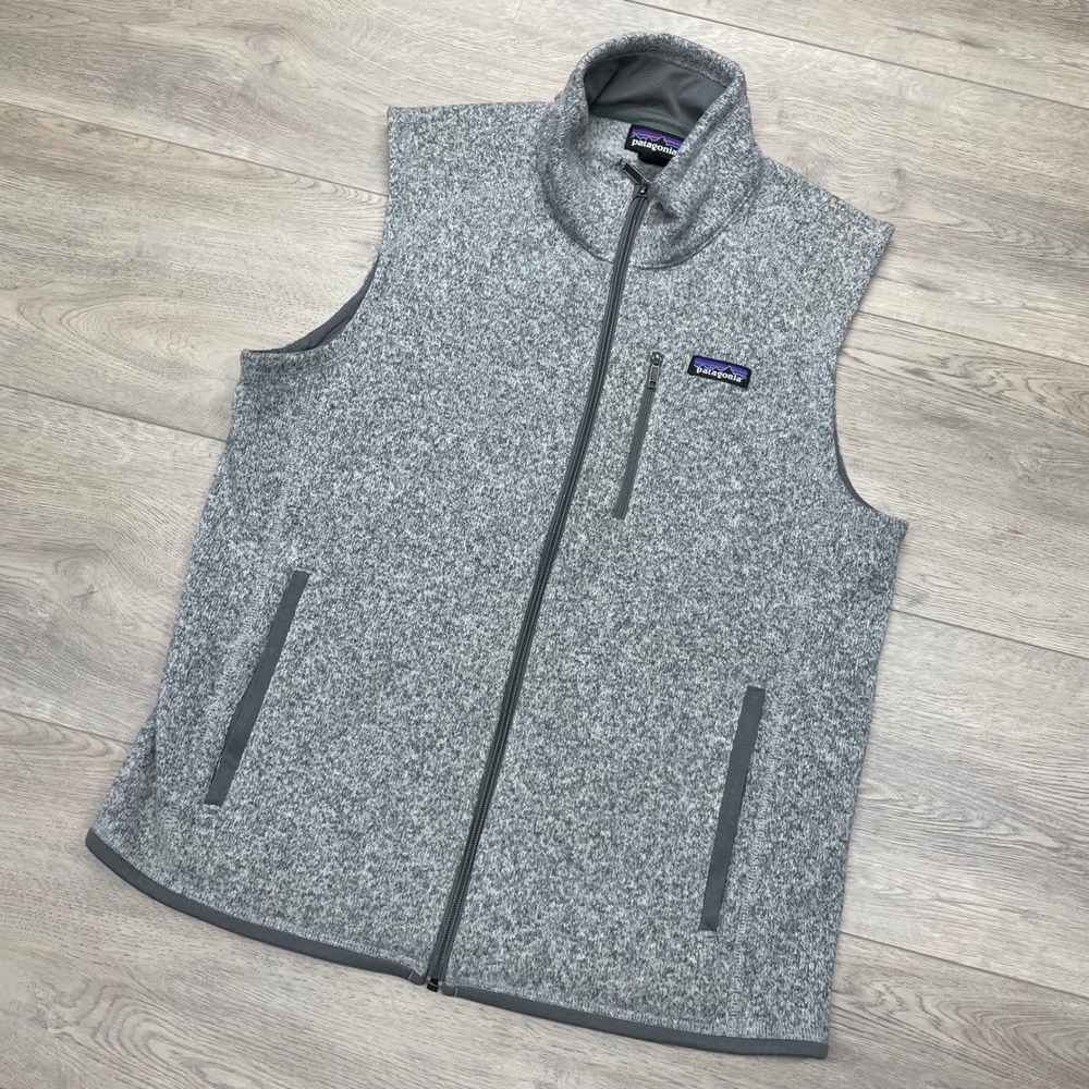 Patagonia Better Sweater Vest Mens L Gray Full Zip Fleece 25881